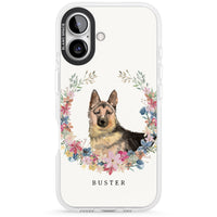 Personalised German Shepherd Floral Portrait