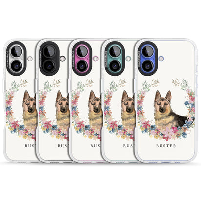Personalised German Shepherd Floral Portrait