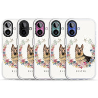Personalised German Shepherd Floral Portrait