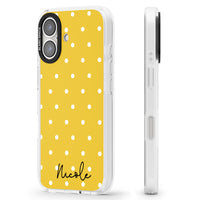 Personalised Yellow Polka Dot