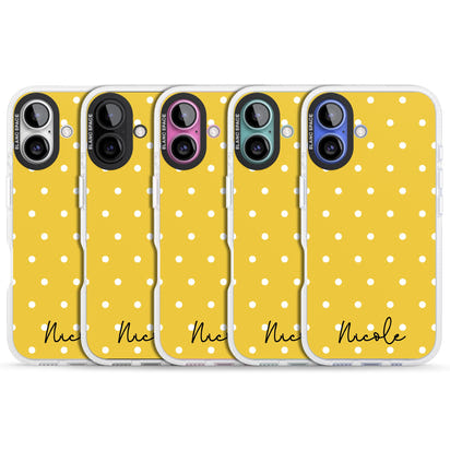 Personalised Yellow Polka Dot