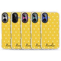 Personalised Yellow Polka Dot