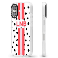 Personalised Polka & Pink Stripe