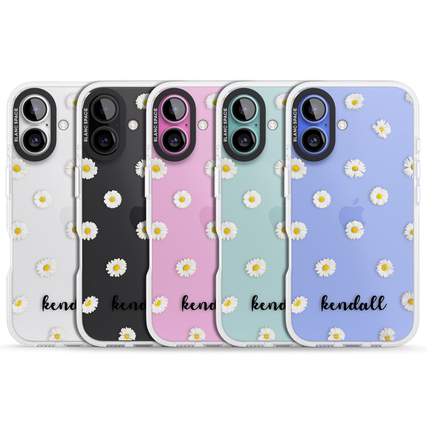 Personalised White Daisies & Cursive