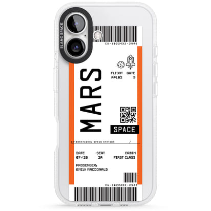 Personalised Mars Travel Ticket