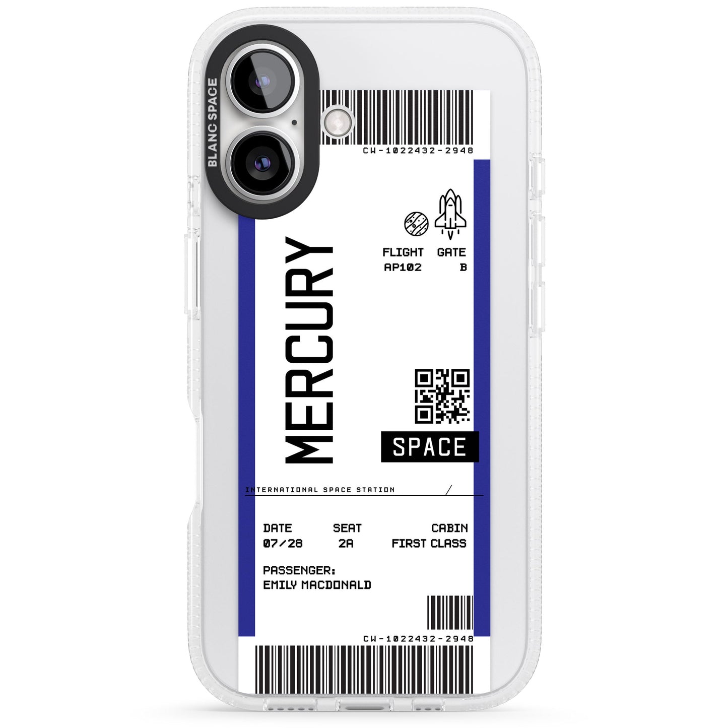Personalised Mercury Travel Ticket
