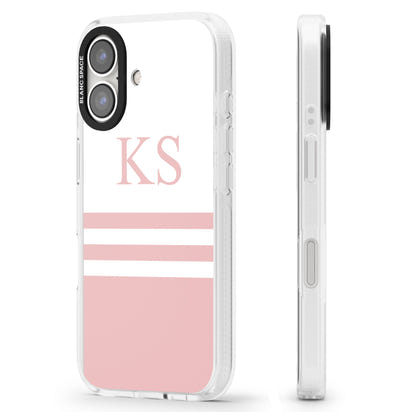 Personalised Pink Stripes & Initials