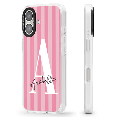 Personalised Pink Stripes Initial