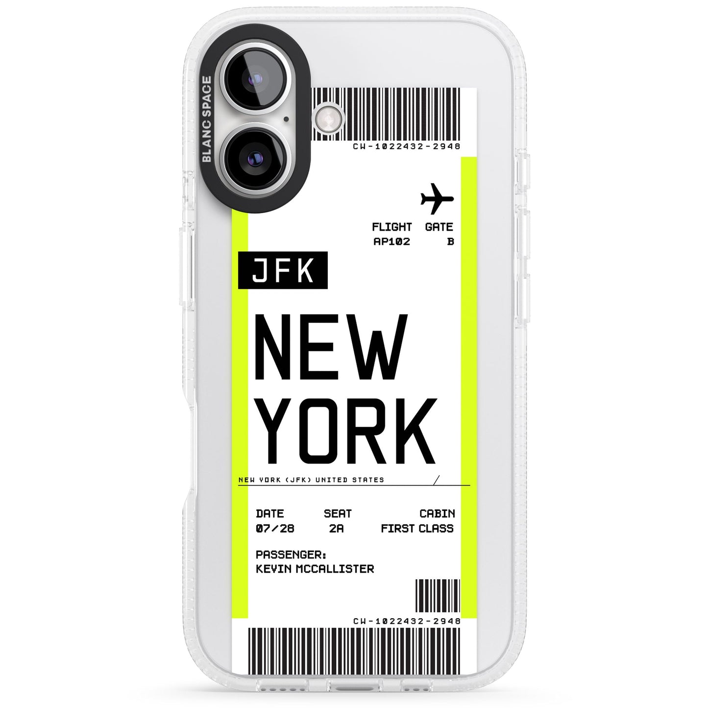 Personalised New York Boarding Pass