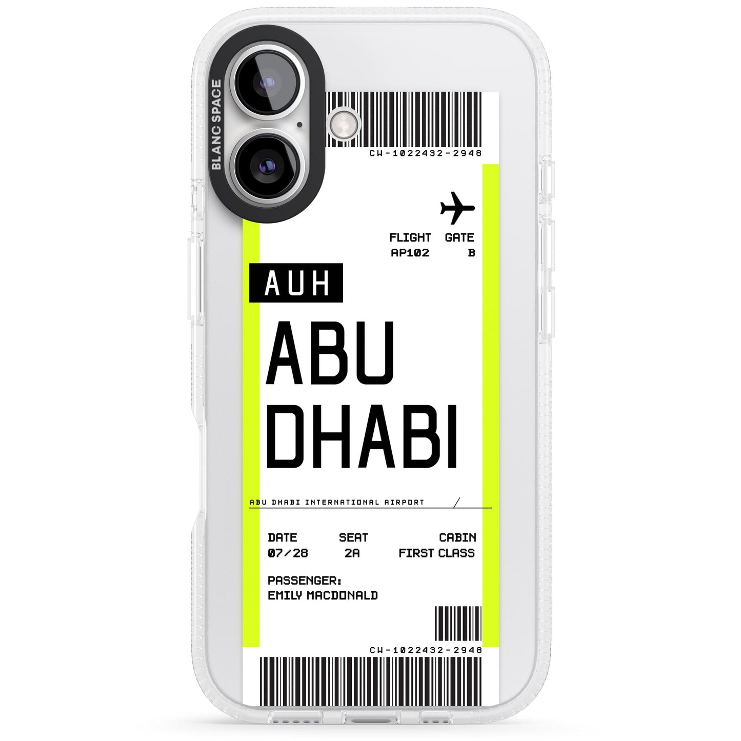 Personalised Abu Dhabi Boarding Pass