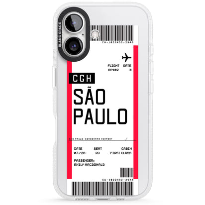 Personalisierte Bordkarte für São Paulo