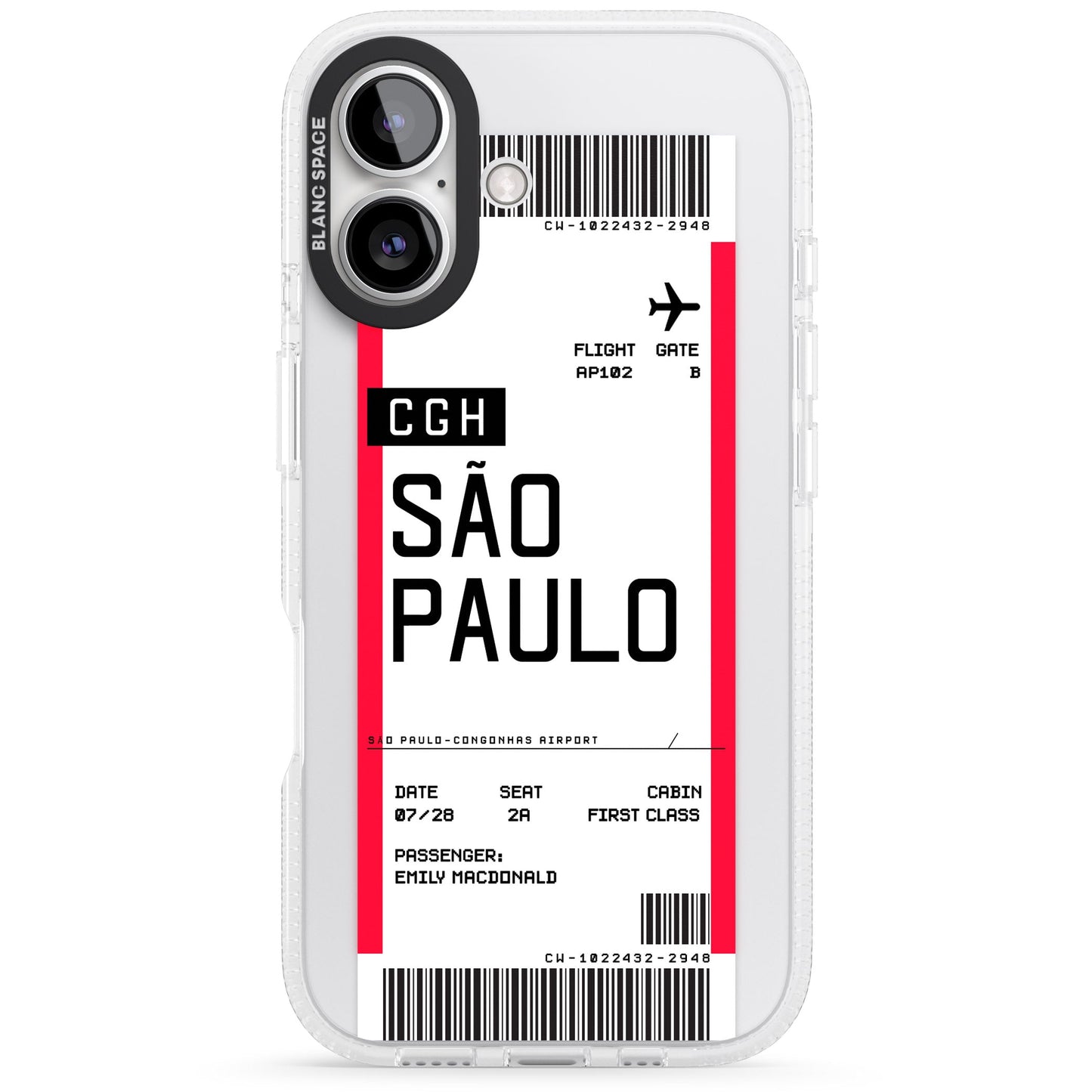 Personalisierte Bordkarte für São Paulo