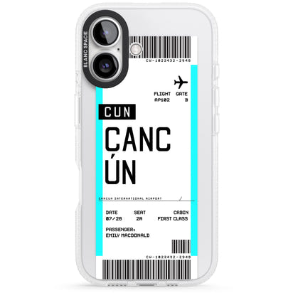 Personalised Cancún Boarding Pass