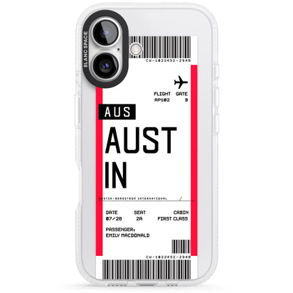 Personalised Austin Boarding Pass