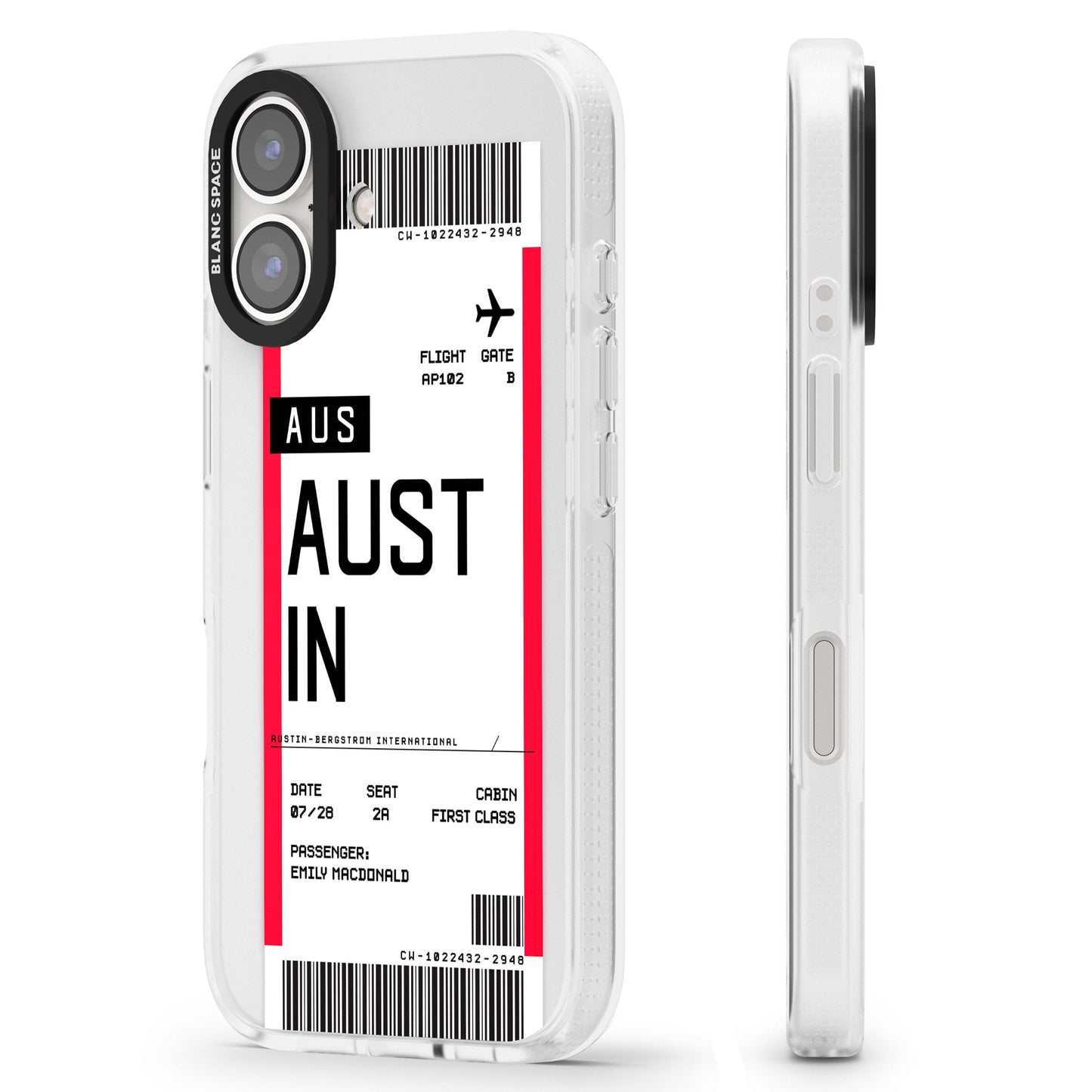 Personalised Austin Boarding Pass