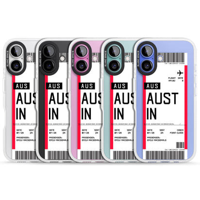 Personalised Austin Boarding Pass