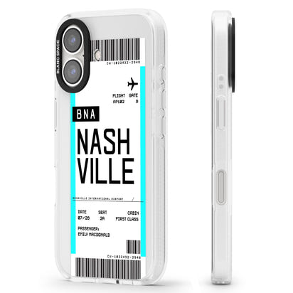 Carte d'embarquement personnalisée pour Nashville