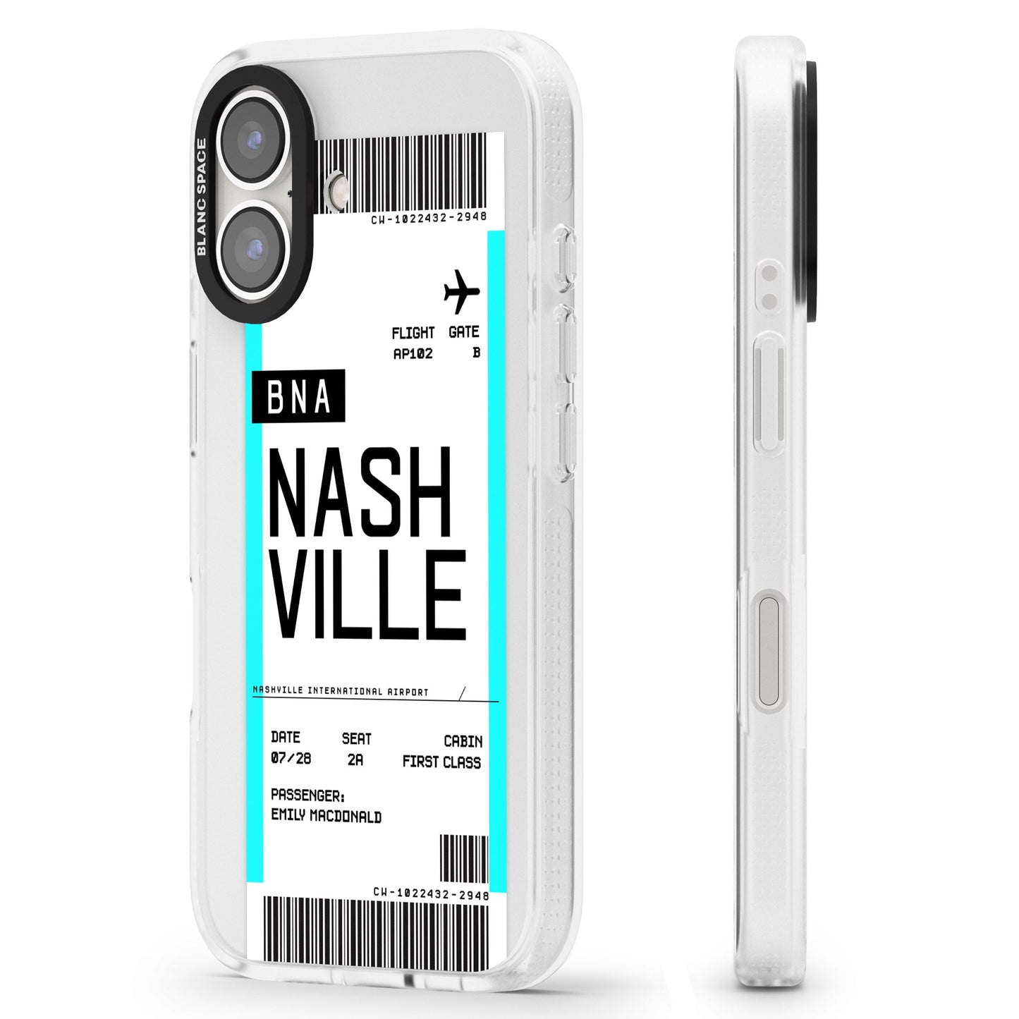Carte d'embarquement personnalisée pour Nashville