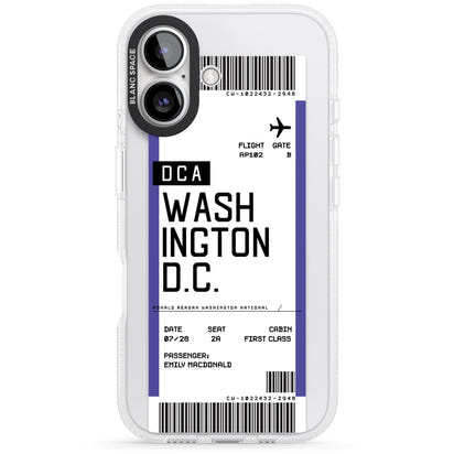 Personalised Washington D.C. Boarding Pass