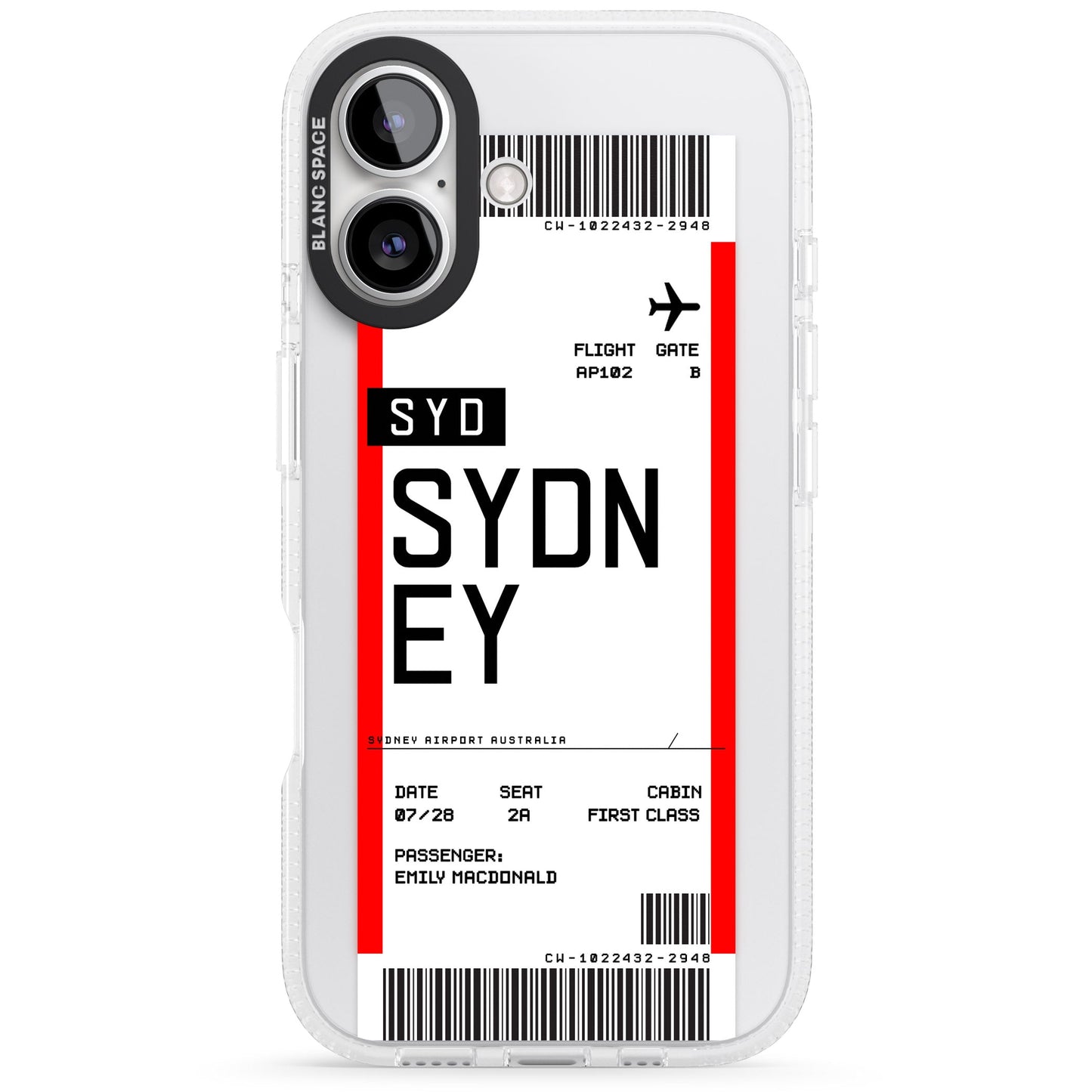 Personalised Sydney Boarding Pass