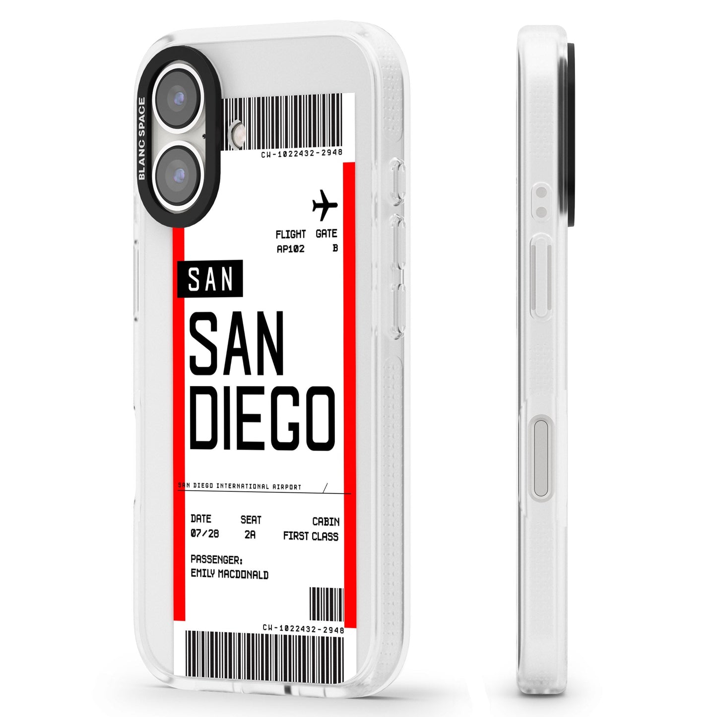 Personalised San Diego Boarding Pass
