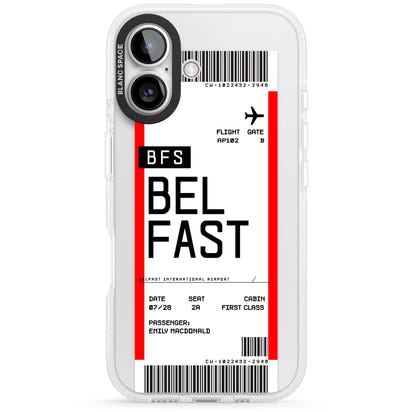 Personalised Belfast Boarding Pass