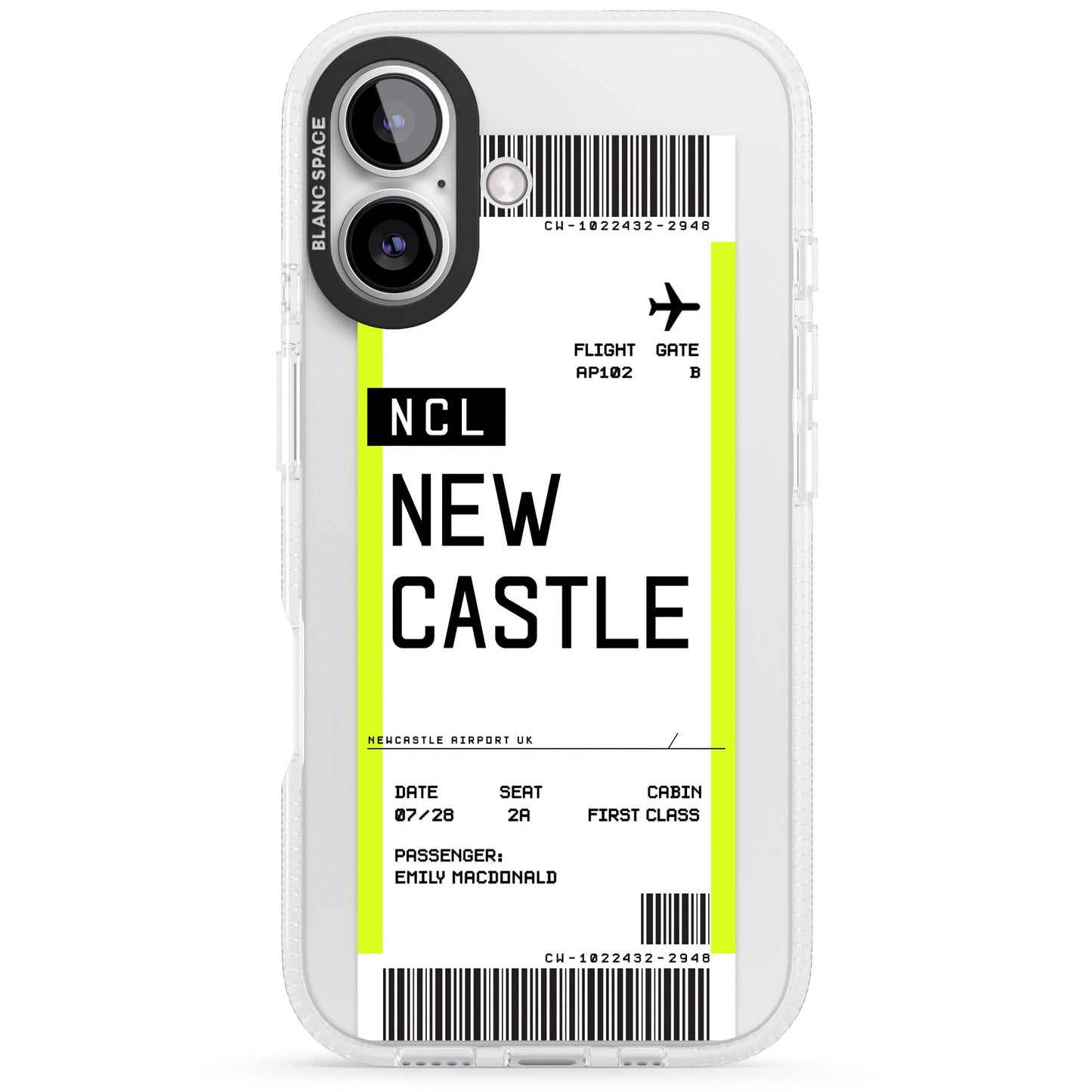 Personalised Newcastle Boarding Pass