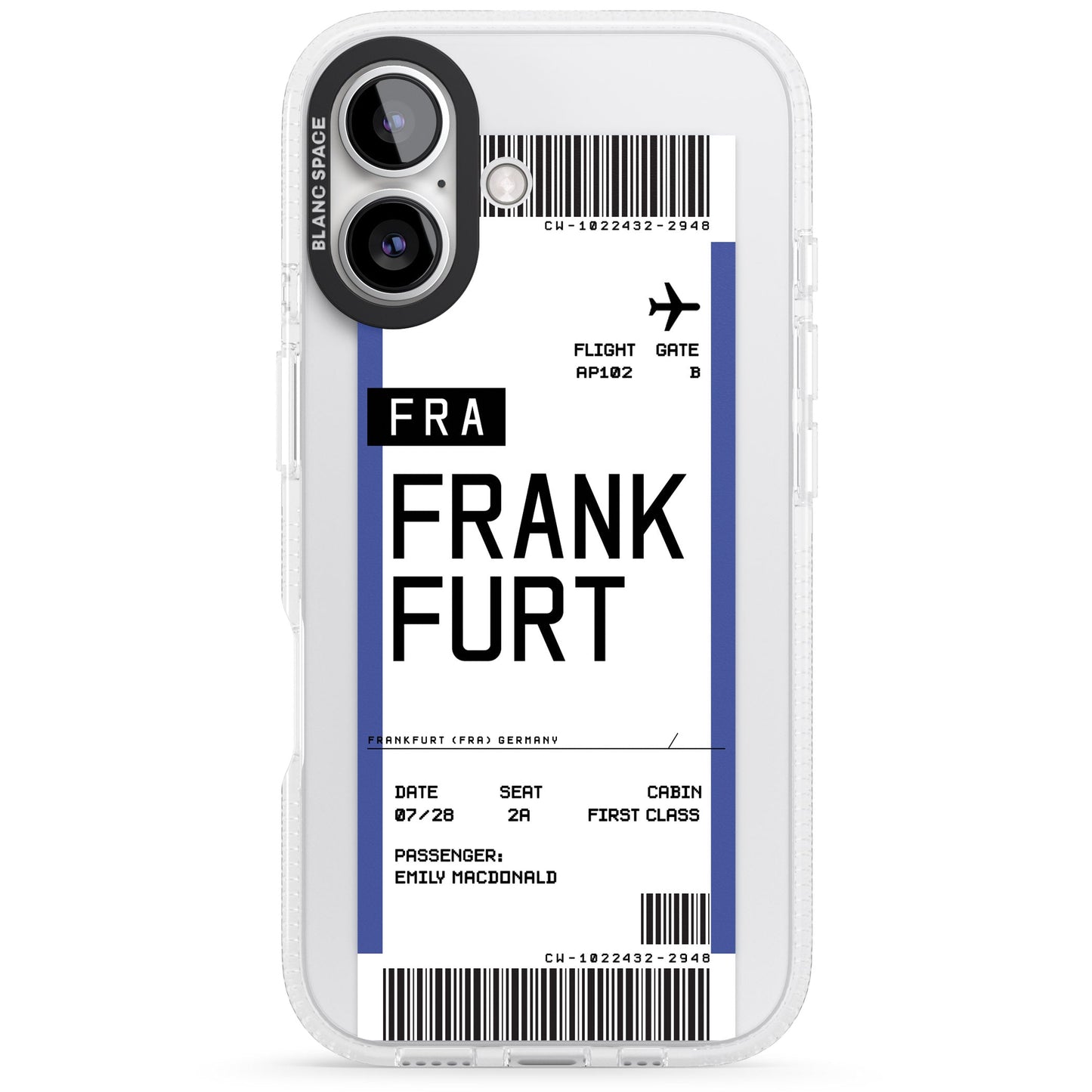 Personalised Frankfurt Boarding Pass