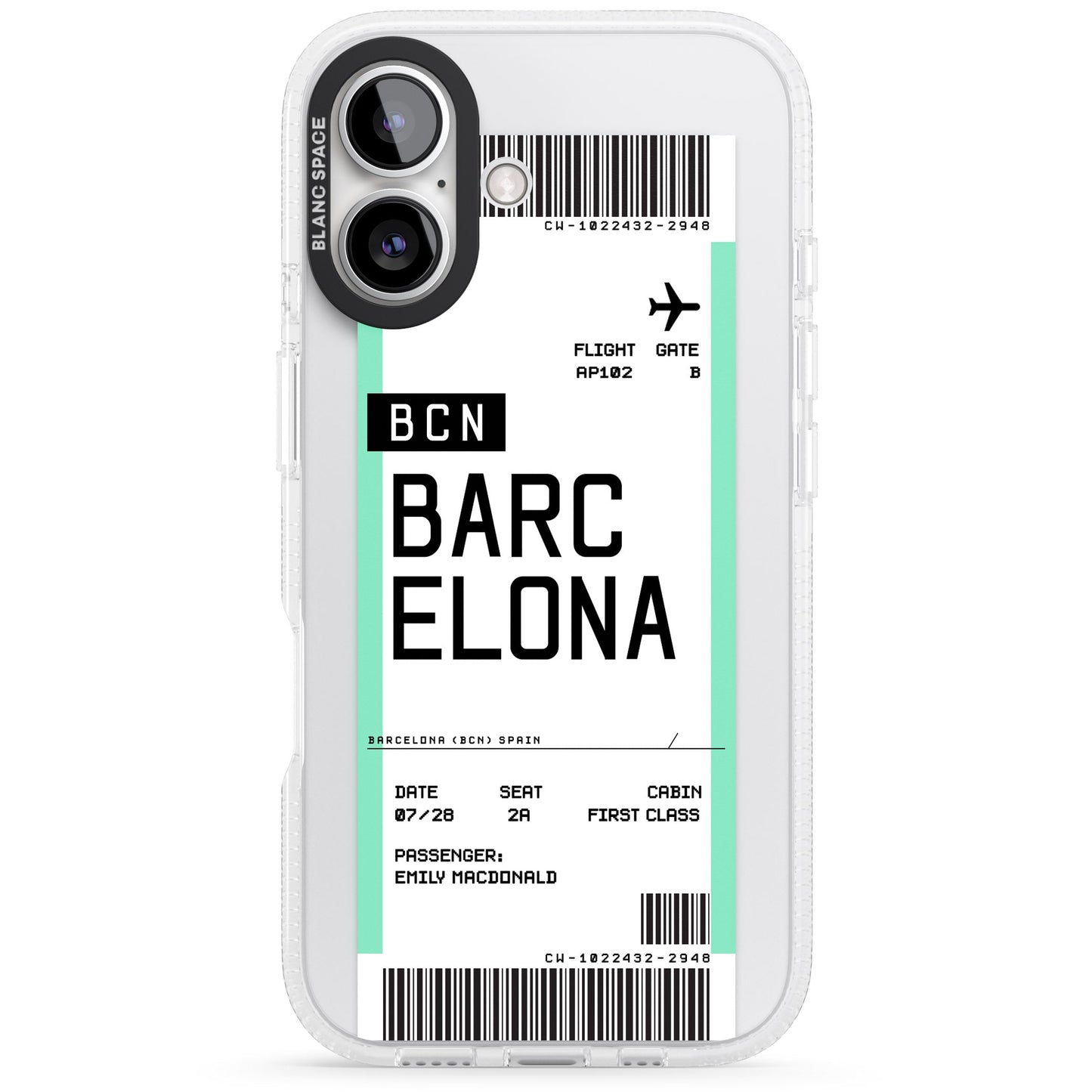 Personalised Barcelona Boarding Pass
