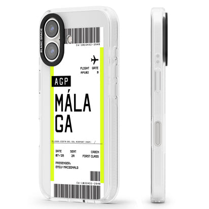 Personalised Málaga Boarding Pass