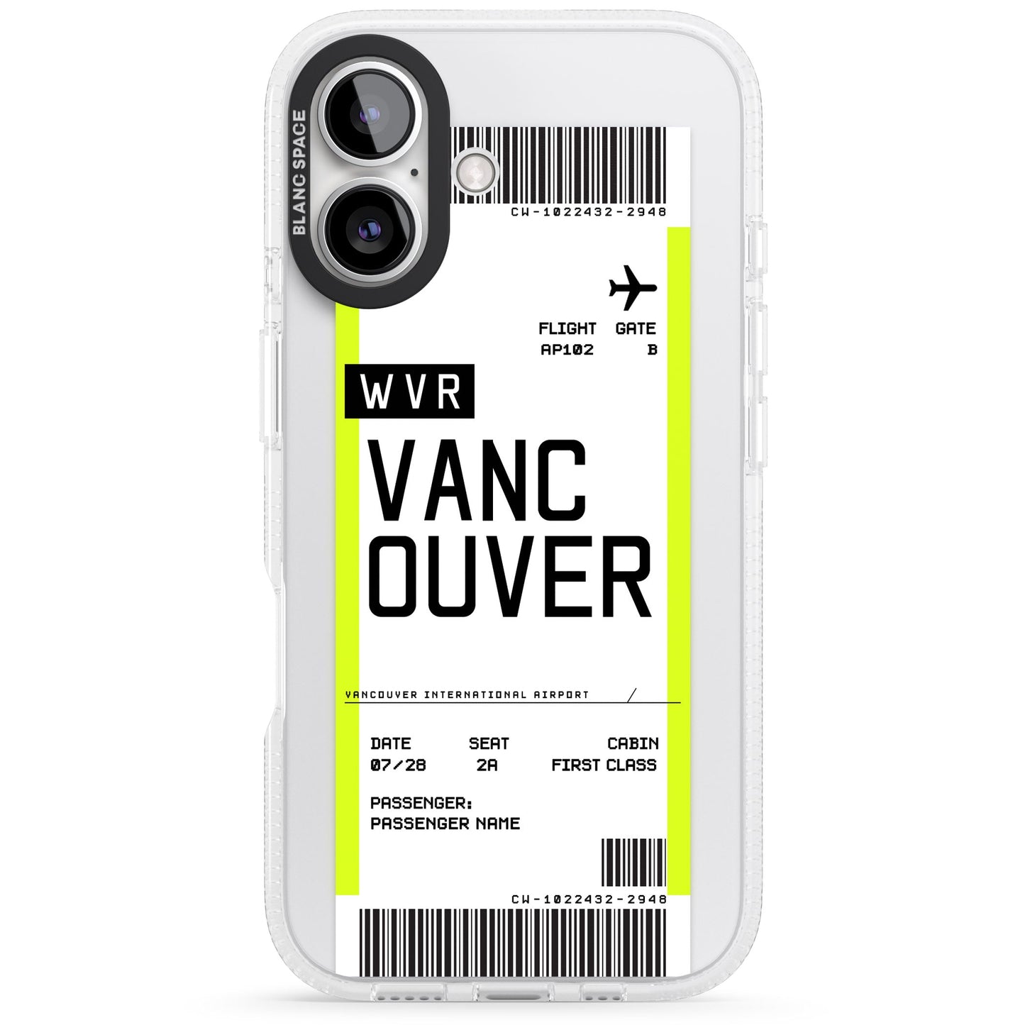 Personalised Vancouver Boarding Pass