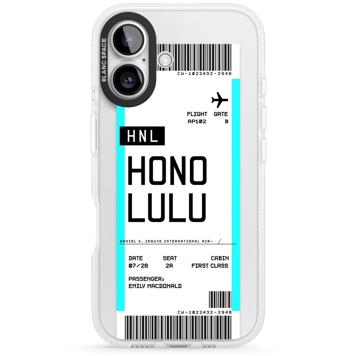 Personalised Honolulu Boarding Pass