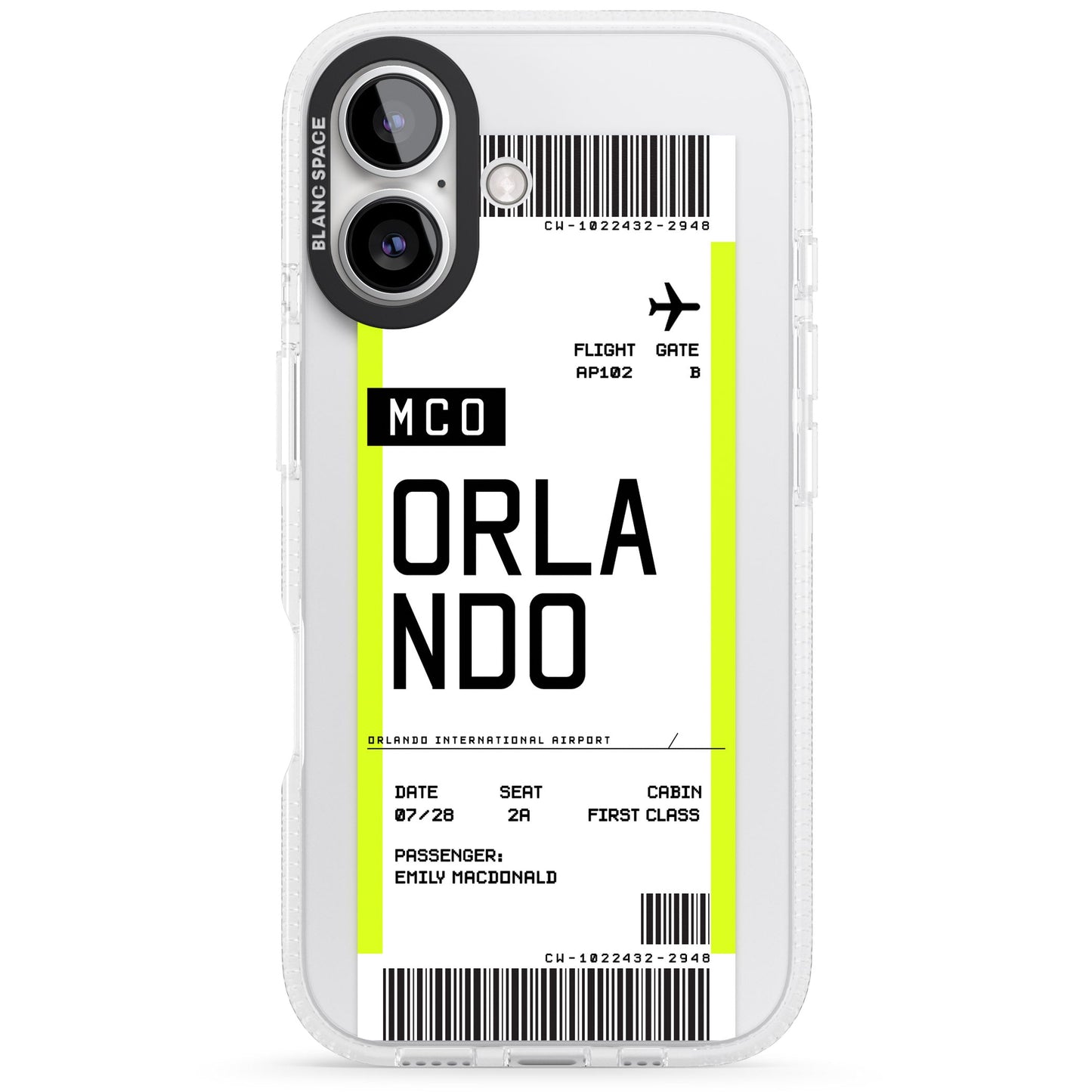 Personalised Orlando Boarding Pass