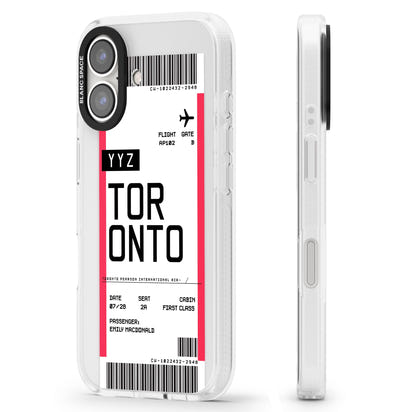 Personalised Toronto Boarding Pass