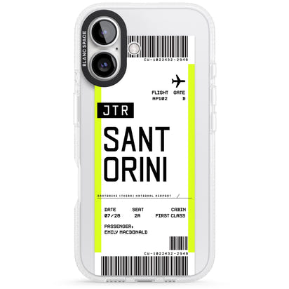 Personalisierte Bordkarte für Santorini