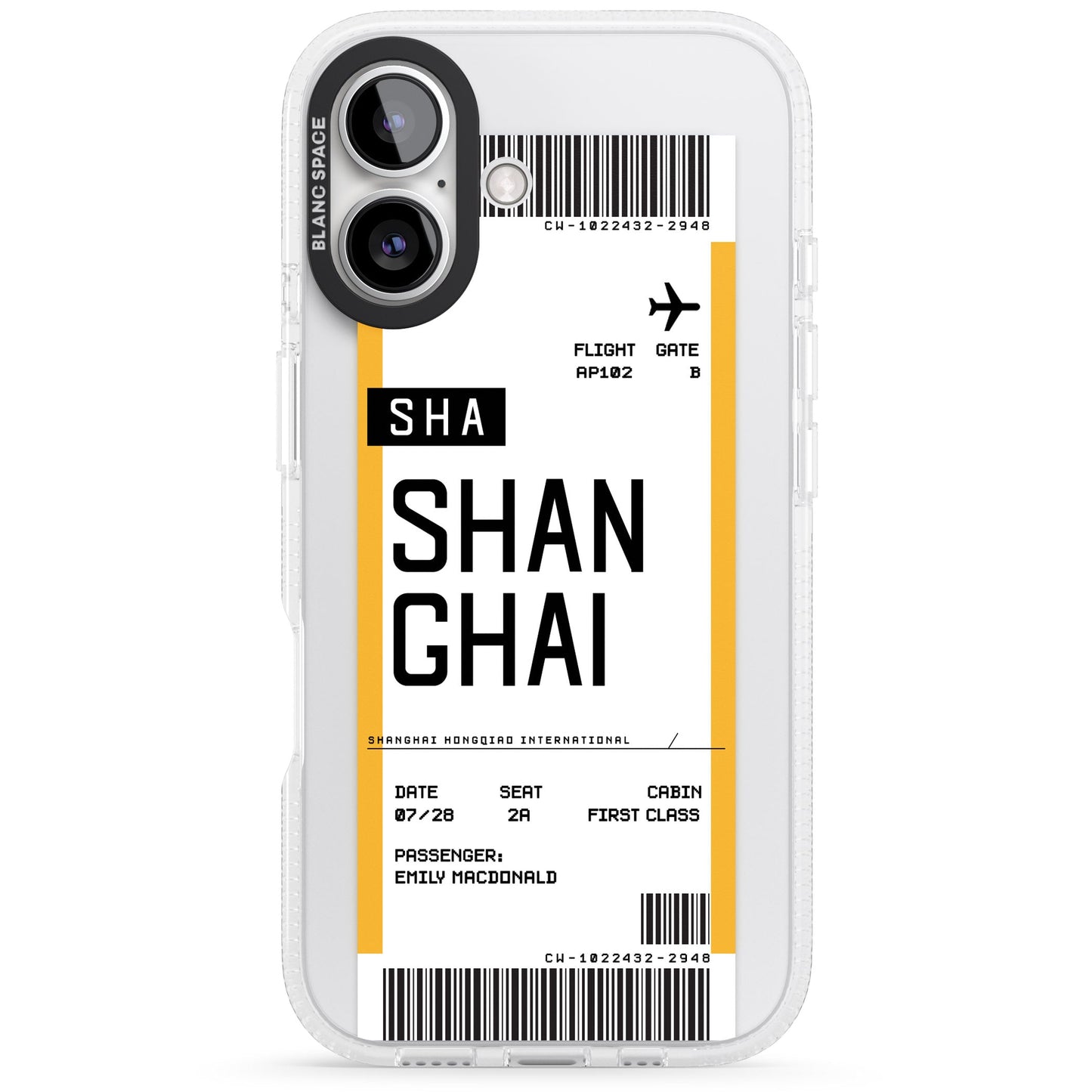 Personalised Shanghai Boarding Pass