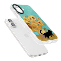 Cat with Van Gogh's Sunflowers