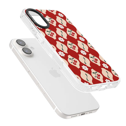 Vintage Cherry Diamond Pattern