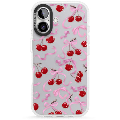 Pink Bow & Cherries