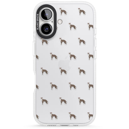 Motif de chien whippet transparent