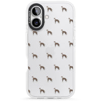 Motif de chien whippet transparent