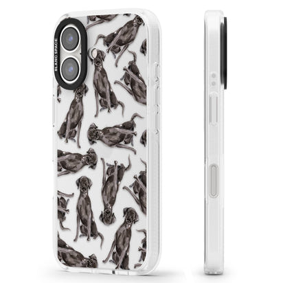 Black Labrador Watercolor Pattern