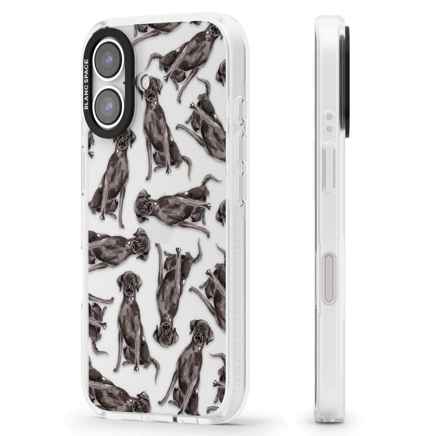 Black Labrador Watercolor Pattern