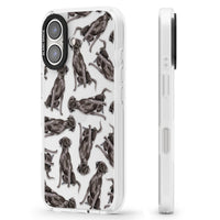 Black Labrador Watercolor Pattern