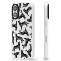 German Shepherd Pattern Black