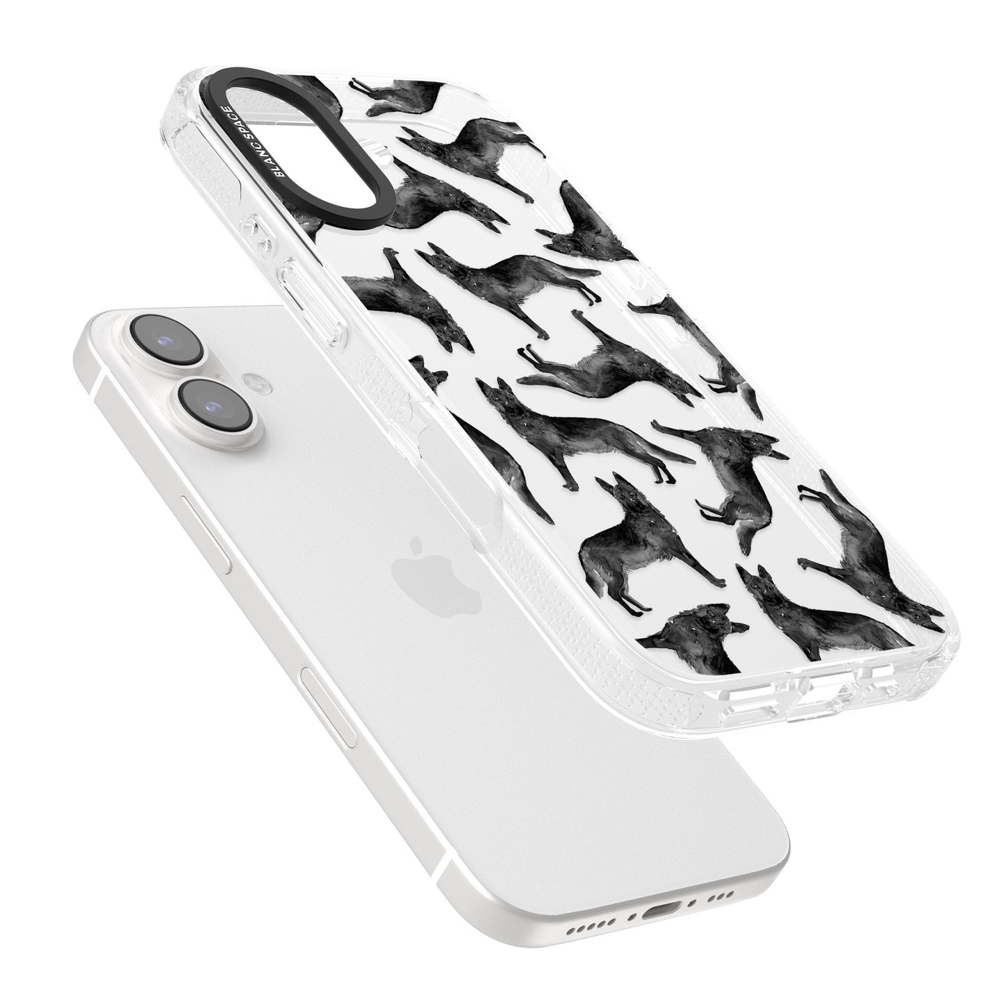 German Shepherd Pattern Black