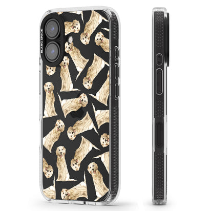 Motif aquarelle de Golden Retriever