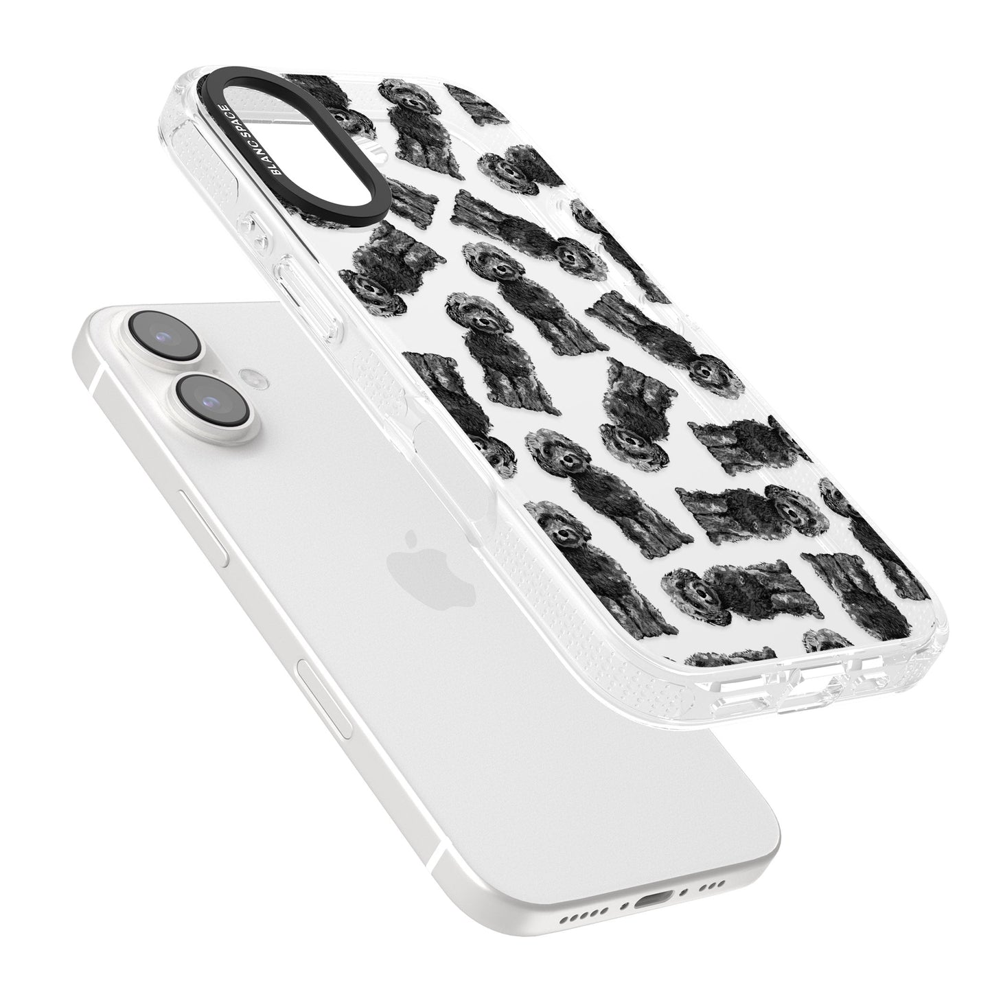 Black Cockapoo Watercolor