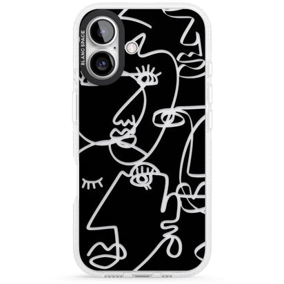 Abstract Line Art Clear Black