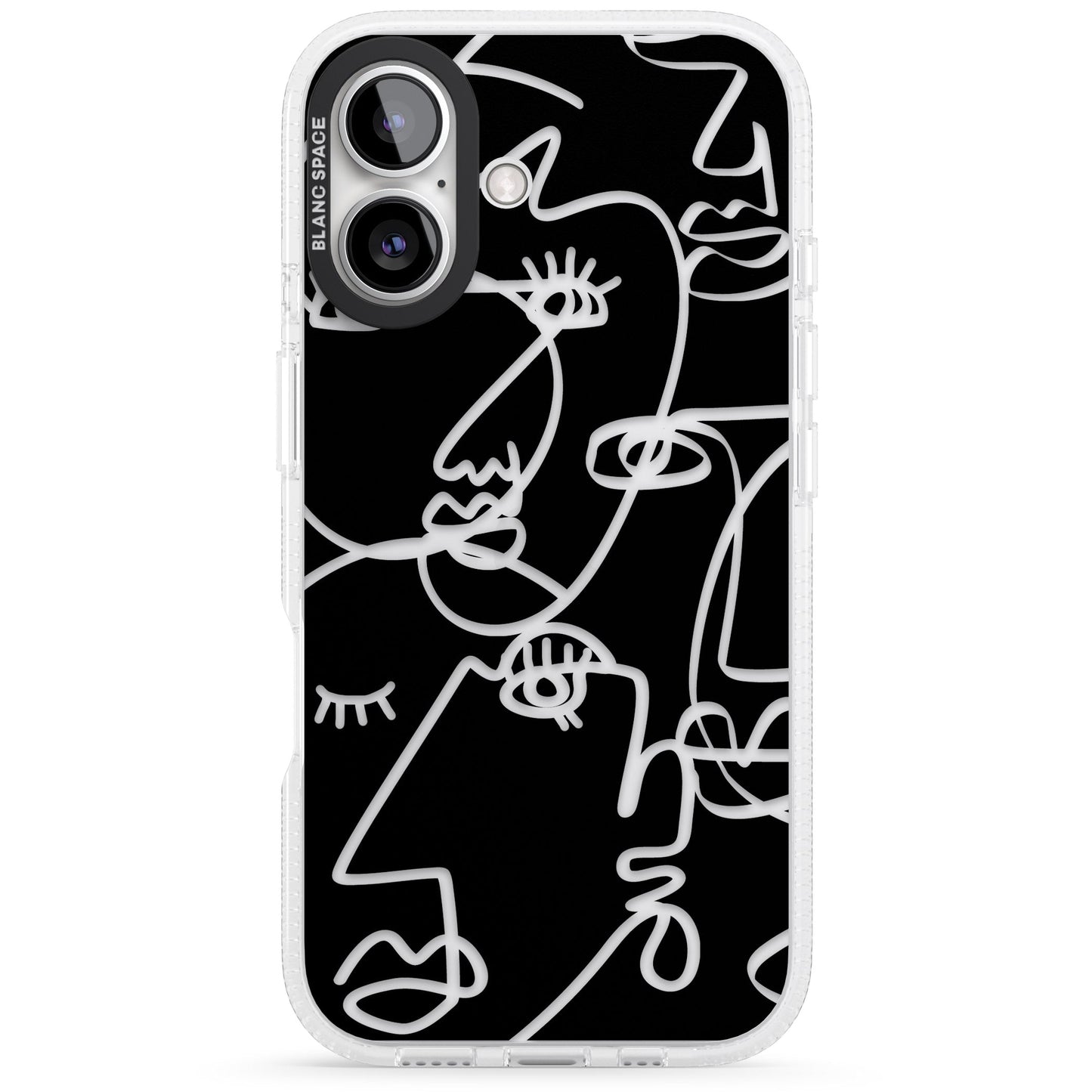 Abstract Line Art Clear Black